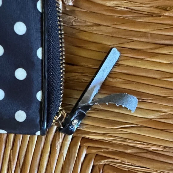Kate Spade Black and White Polka Dot Zip Wallet - Picture 4 of 5